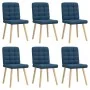 Sillas de comedor 6 unidades tela azul de , Sillas de comedor - Ref: Foro24-3315469, Precio: 302,21 €, Descuento: %