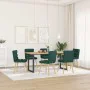 Sillas de comedor 6 unidades tela verde oscuro de , Sillas de comedor - Ref: Foro24-3315668, Precio: 317,95 €, Descuento: %