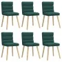 Sillas de comedor 6 unidades tela verde oscuro de , Sillas de comedor - Ref: Foro24-3315668, Precio: 317,95 €, Descuento: %