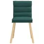 Sillas de comedor 6 unidades tela verde oscuro de , Sillas de comedor - Ref: Foro24-3315668, Precio: 317,95 €, Descuento: %