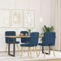 Sillas de comedor 4 unidades tela azul de , Sillas de comedor - Ref: Foro24-3315199, Precio: 202,26 €, Descuento: %