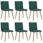 Sillas de comedor 6 unidades tela verde oscuro by , dining chairs - Ref: Foro24-3315519, Price: 296,49 €, Discount: %