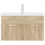 Mueble de baño con lavabo incorporado y grifo roble Sonoma von , Badezimmermöbel - Ref: Foro24-3325015, Preis: 211,86 €, Raba...