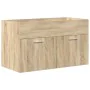 Mueble de baño con lavabo incorporado y grifo roble Sonoma von , Badezimmermöbel - Ref: Foro24-3325015, Preis: 211,86 €, Raba...
