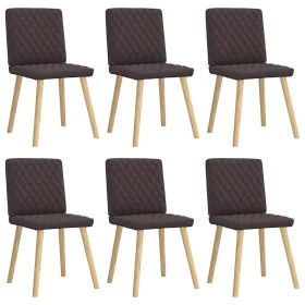 Sillas de comedor 6 unidades tela marrón oscuro von , Essstühle - Ref: Foro24-3315495, Preis: 297,77 €, Rabatt: %