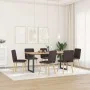 Sillas de comedor 6 unidades tela marrón oscuro de , Sillas de comedor - Ref: Foro24-3315495, Precio: 297,73 €, Descuento: %