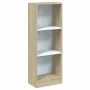 Estantería de 3 niveles madera blanco roble Sonoma 40x24x109 cm de , Librerías y estanterías - Ref: Foro24-800833, Precio: 50...