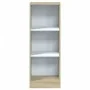 Estantería de 3 niveles madera blanco roble Sonoma 40x24x109 cm de , Librerías y estanterías - Ref: Foro24-800833, Precio: 50...