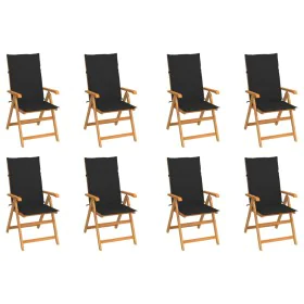 Sillas de jardín reclinables con cojines 8 uds teca maciza by , Garden chairs - Ref: Foro24-3072548, Price: 1,00 €, Discount: %