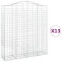 Cestas de gaviones 13 uds forma de arco hierro 200x50x220/240cm by , Pots and planters - Ref: Foro24-3145777, Price: 1,00 €, ...