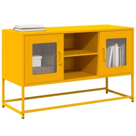 Mueble para TV de acero amarillo mostaza 100,5x39x60,5 cm von , TV-Möbel - Ref: Foro24-853383, Preis: 91,83 €, Rabatt: %