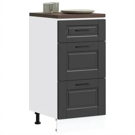 Mueble bajo de cocina Porto madera contrachapada negro de , Armarios de cocina - Ref: Foro24-854221, Precio: 82,13 €, Descuen...
