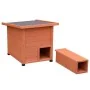 @Pet Casa para erizos XL madera marrón 53x65x52cm de , Jaulas para pájaros y animales - Ref: Foro24-447625, Precio: 125,25 €,...