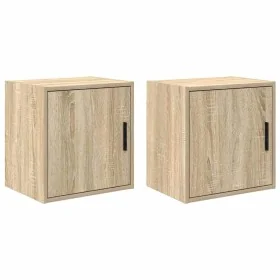 Armarios de pared 2 uds para garaje madera de ingeniería by , Armarios industriales - Ref: Foro24-860630, Price: 60,58 €, Dis...
