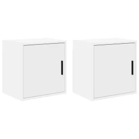Armarios de pared 2 uds para garaje madera de ingeniería blanco by , Armarios industriales - Ref: Foro24-860626, Price: 59,86...