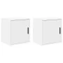 Armarios de pared 2 uds para garaje madera de ingeniería blanco by , Armarios industriales - Ref: Foro24-860626, Price: 50,72...
