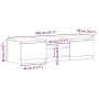 Mueble de TV madera de ingeniería roble artisan 140x40x36 cm von , TV-Möbel - Ref: Foro24-861139, Preis: 98,89 €, Rabatt: %