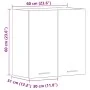 Armario de pared de cocina de madera vieja 60x31x60 cm von , Küchenschränke - Ref: Foro24-861147, Preis: 61,63 €, Rabatt: %