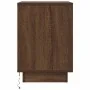Mesilla de noche con luces LED roble marrón 38x34x50 cm de , Mesitas de noche - Ref: Foro24-861295, Precio: 58,24 €, Descuent...
