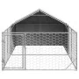 Caseta perros exterior con corral 4x2x1,5 m acero galvanizado by , Dog kennels - Ref: Foro24-3329235, Price: 190,28 €, Discou...
