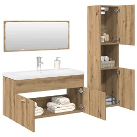 Juego de muebles baño 4 piezas madera ingeniería roble artisan von , Badezimmermöbel - Ref: Foro24-3328916, Preis: 407,64 €, ...