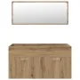Juego de muebles baño 4 piezas madera ingeniería roble artisan by , Bathroom furniture - Ref: Foro24-3328916, Price: 408,21 €...