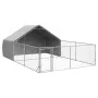 Caseta perros exterior con corral 6x3x1,9 m acero galvanizado by , Dog kennels - Ref: Foro24-3329242, Price: 260,76 €, Discou...