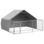Caseta perros exterior con corral 3x3x1,9 m acero galvanizado by , Dog kennels - Ref: Foro24-3329240, Price: 211,05 €, Discou...
