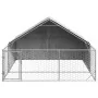 Caseta perros exterior con corral 3x3x1,9 m acero galvanizado by , Dog kennels - Ref: Foro24-3329240, Price: 211,05 €, Discou...