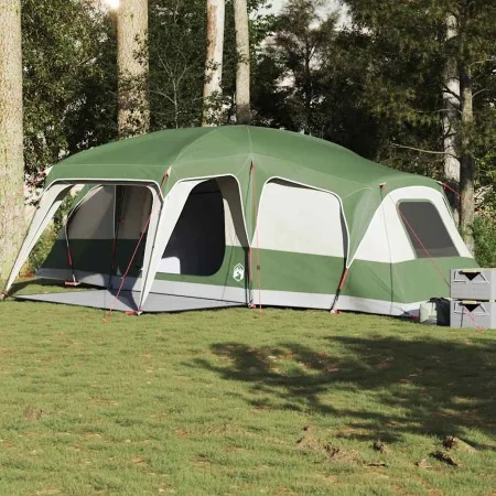 Tienda familiar con porche 9 personas impermeable verde by , tents - Ref: Foro24-4009584, Price: 324,92 €, Discount: %