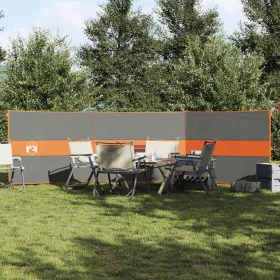 Cortaviento de camping impermeable gris naranja 490x123 cm by , Windbreaks - Ref: Foro24-4009656, Price: 33,67 €, Discount: %