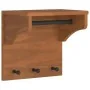 Perchero de pared SANDNES madera maciza pino 43x30x42cm von , Hut- und Garderobenständer - Ref: Foro24-4010454, Preis: 40,29 ...