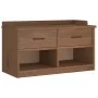 Banco de recibidor SANDNES madera maciza de pino 87x40x50 cm by , Benches for halls and storage - Ref: Foro24-4010461, Price:...