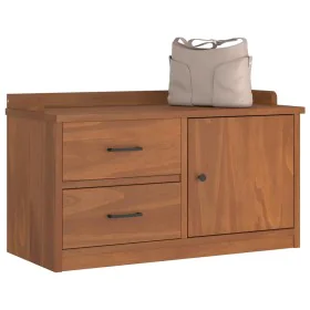 Banco de recibidor SANDNES madera maciza de pino 87x40x50 cm by , Benches for halls and storage - Ref: Foro24-4010463, Price:...