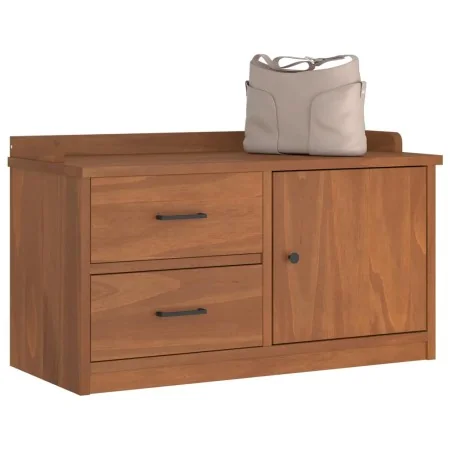 Banco de recibidor SANDNES madera maciza de pino 87x40x50 cm by , Benches for halls and storage - Ref: Foro24-4010463, Price:...