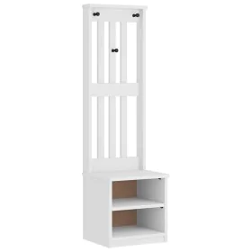 Perchero de entrada SANDENS madera pino blanco 45x40x159,5 cm von , Bänke für Hallen und Lager - Ref: Foro24-4010480, Preis: ...