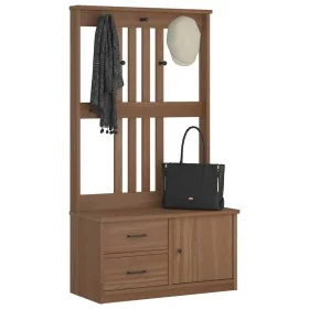 Perchero de entrada SANDENS madera maciza de pino 87x40x159,5cm by , Benches for halls and storage - Ref: Foro24-4010494, Pri...