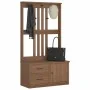 Perchero de entrada SANDENS madera maciza de pino 87x40x159,5cm de , Bancos para recibidores y almacenamiento - Ref: Foro24-4...