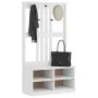 Perchero de entrada SANDENS madera pino blanco 87x40x159,5 cm de , Bancos para recibidores y almacenamiento - Ref: Foro24-401...