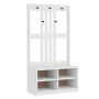 Perchero de entrada SANDENS madera pino blanco 87x40x159,5 cm de , Bancos para recibidores y almacenamiento - Ref: Foro24-401...