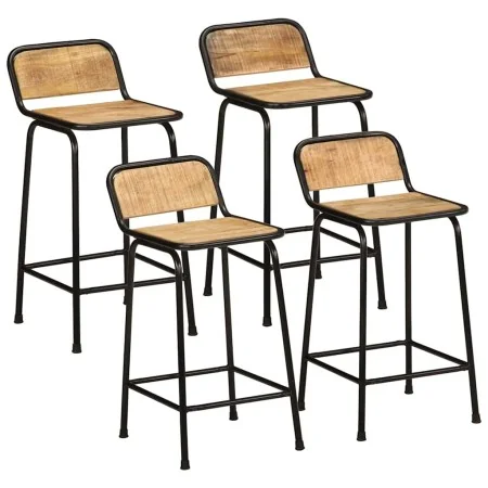 Taburetes de barra 4 uds 46x35,5x80 cm madera maciza de mango von , Küchenhocker - Ref: Foro24-4013531, Preis: 235,41 €, Raba...