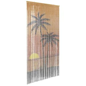 Cortina para puerta insectos estampado palmeras 90x220cm bambú von , Moskitonetze für Fenster - Ref: Foro24-4017444, Preis: 5...