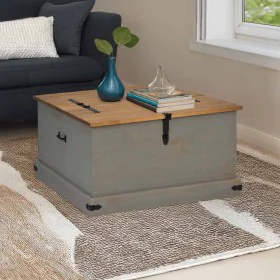 Baúl de almacenamiento HALDEN gris 91x91x47 cm madera maciza by , Storage trunks - Ref: Foro24-4018407, Price: 235,26 €, Disc...