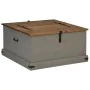 Baúl de almacenamiento HALDEN gris 91x91x47 cm madera maciza de , Baúles de almacenamiento - Ref: Foro24-4018407, Precio: 235...