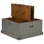 Baúl de almacenamiento HALDEN gris 91x91x47 cm madera maciza de , Baúles de almacenamiento - Ref: Foro24-4018407, Precio: 235...