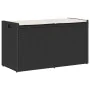 Banco de almacenaje con cojín ratán sintético negro 100 cm de , Bancos de jardín - Ref: Foro24-4104060, Precio: 141,17 €, Des...