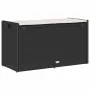 Banco de almacenaje con cojín ratán sintético negro 100 cm de , Bancos de jardín - Ref: Foro24-4104060, Precio: 141,17 €, Des...