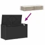 Banco de almacenaje con cojín ratán sintético negro 100 cm de , Bancos de jardín - Ref: Foro24-4104060, Precio: 141,17 €, Des...
