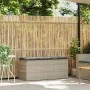 Banco jardín con cojín ratán sintético gris claro 110x40x44cm de , Bancos de jardín - Ref: Foro24-4104150, Precio: 104,56 €, ...