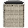 Banco jardín con cojín ratán sintético gris claro 110x40x44cm de , Bancos de jardín - Ref: Foro24-4104150, Precio: 104,56 €, ...